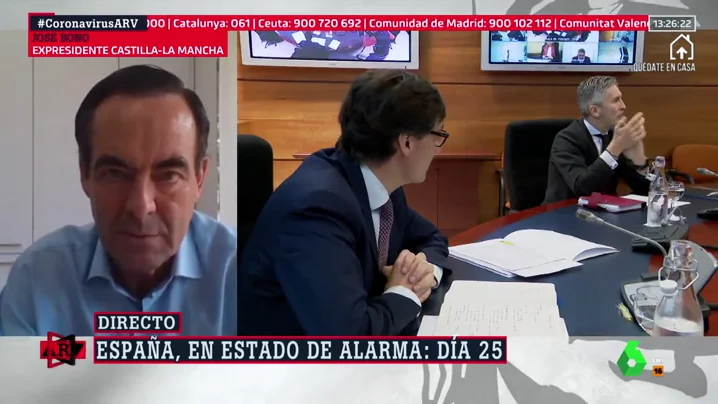 José Bono: "El PP no puede decir que el Gobierno tiene comportamientos letales, de ahí a acusarles de asesinato hay un paso"