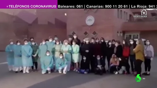 Los trabajadores de una residencia de Lleida Los trabajadores de una residencia de Lleida