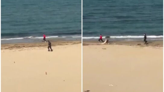 Un 'runner' escapa de un polic&iacute;a