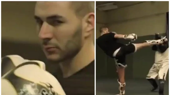 Benzema, practicando muay thai Benzema, practicando muay thai