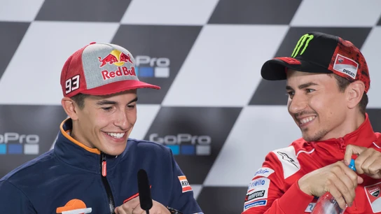 Marc Márquez y Jorge Lorenzo, en una foto de archivo Marc Márquez y Jorge Lorenzo, en una foto de archivo
