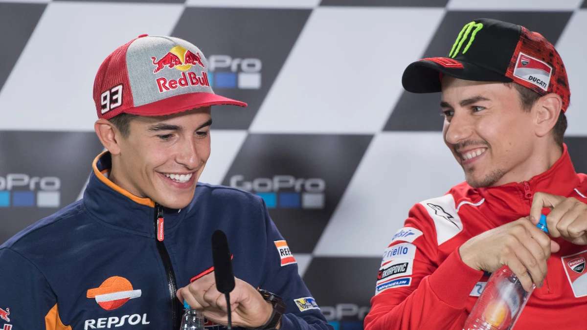 Marc Márquez y Jorge Lorenzo, en una foto de archivo