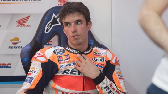 Álex Márquez, en el box de Honda Álex Márquez, en el box de Honda