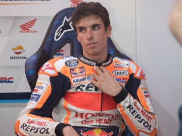 Álex Márquez, en el box de Honda Álex Márquez, en el box de Honda