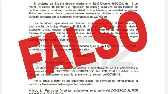 Los bulos del coronavirus: no se ha publicado un BOE con fechas del fin del confinamiento Los bulos del coronavirus: no se ha publicado un BOE con fechas del fin del confinamiento
