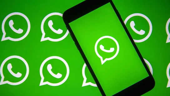 El logo de la aplicación de mensajería instantánea WhatsApp El logo de la aplicación de mensajería instantánea WhatsApp