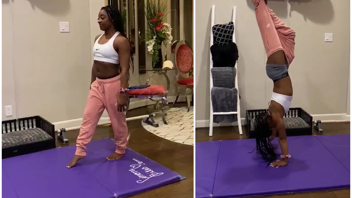 Simone Biles y el 'Handstand challenge'