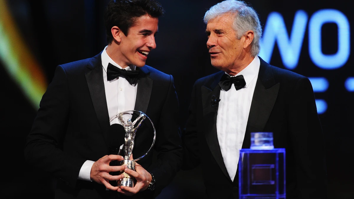 Marc Márquez y Giacomo Agostini