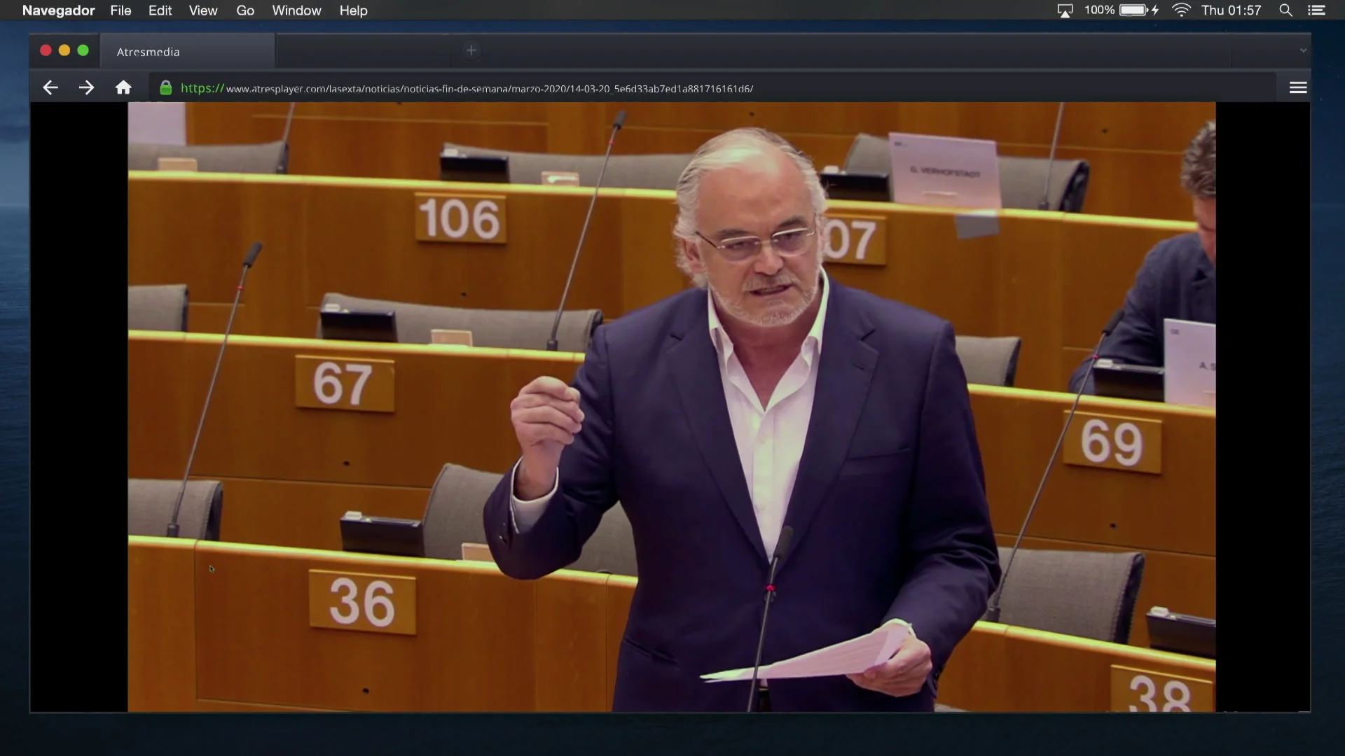 Esteban González Pons, en el Parlamento Europeo