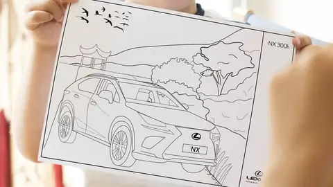 Dibujos para colorear de la gama híbrida Lexus de la plataforma ‘Desde casa, seguimos contigo’. Dibujos para colorear de la gama híbrida Lexus de la plataforma ‘Desde casa, seguimos contigo’.