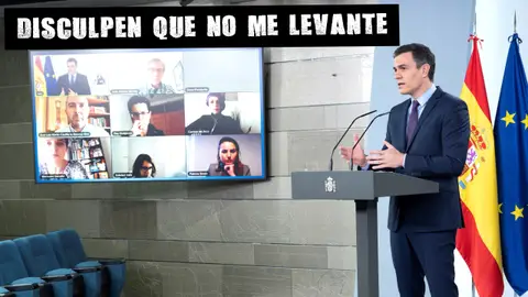 Pedro Sánchez en rueda de prensa El Muro