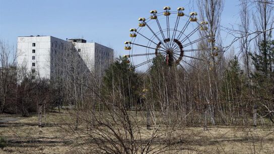Vista de la ciudad abandonada de Pripiat (Ucrania)