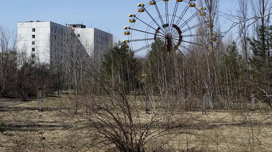 Vista de la ciudad abandonada de Pripiat (Ucrania)