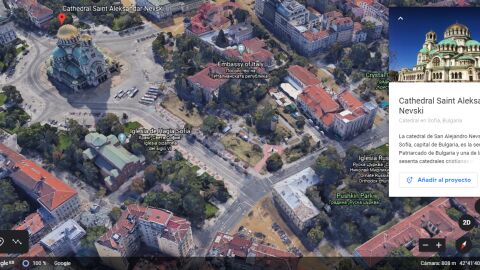 Sofia, vista en 3D con Google Earth