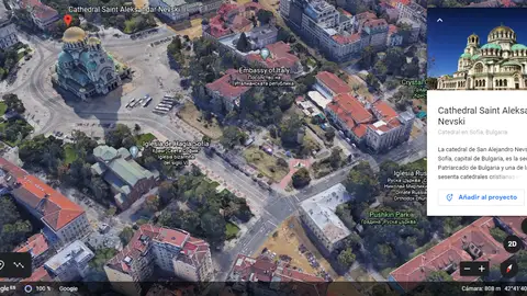 Sofia, vista en 3D con Google Earth Sofia, vista en 3D con Google Earth