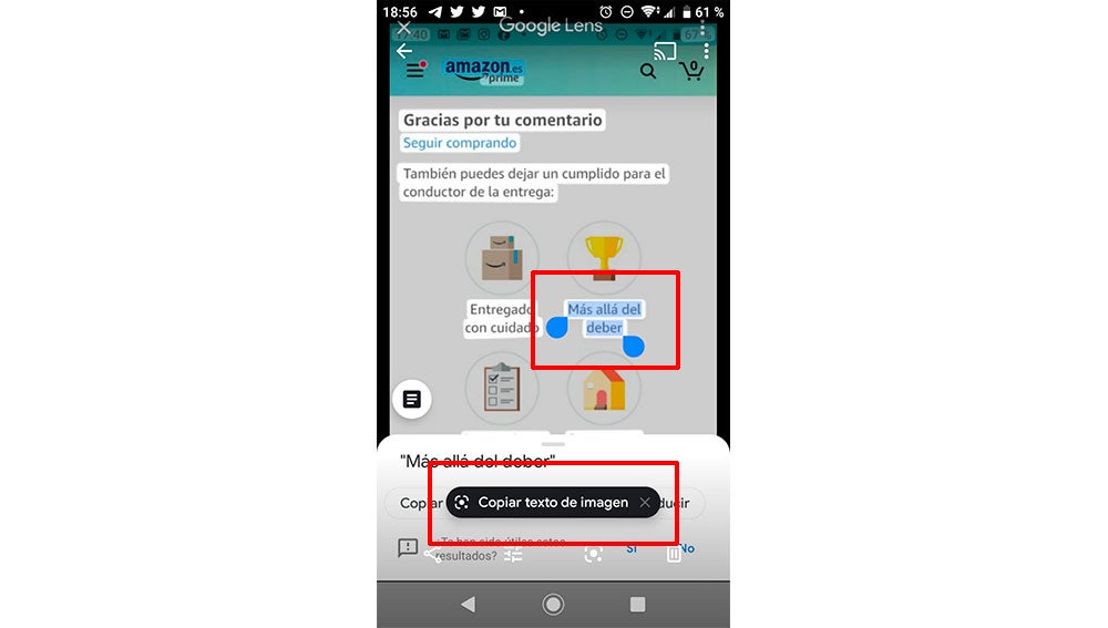 Copiando texto de una imagen