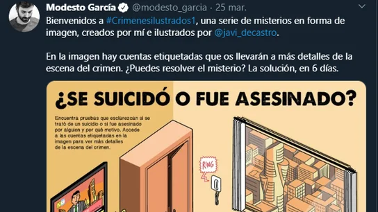El primero de los #CrímenesIlustrados de Modesto García en Twitter El primero de los #CrímenesIlustrados de Modesto García en Twitter