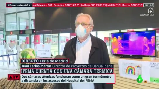 Ifema cuenta con una cámara térmica para tomar la temperatura en sus accesos Ifema cuenta con una cámara térmica para tomar la temperatura en sus accesos