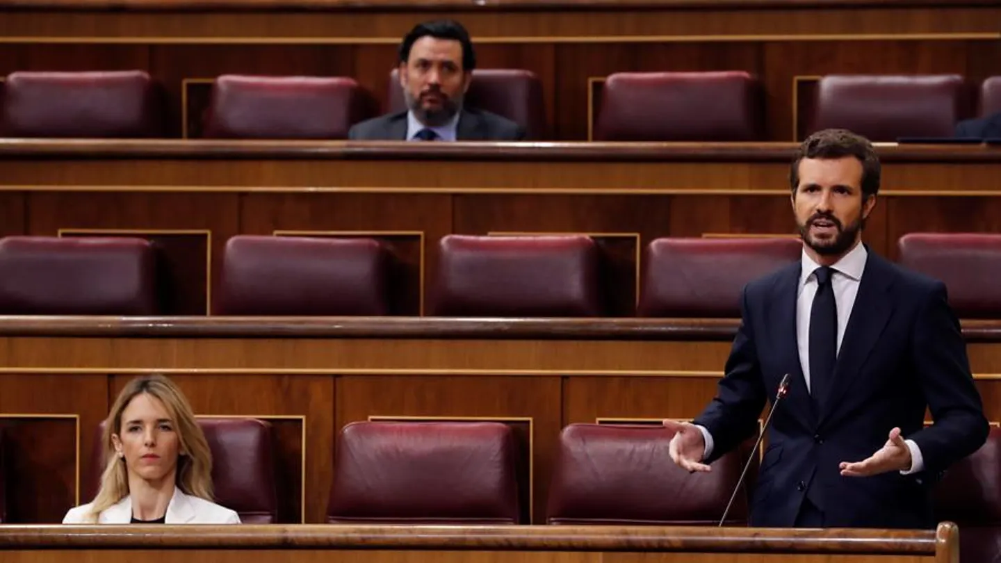 Pablo Casado en la sesión de control al Gobierno Pablo Casado en la sesión de control al Gobierno