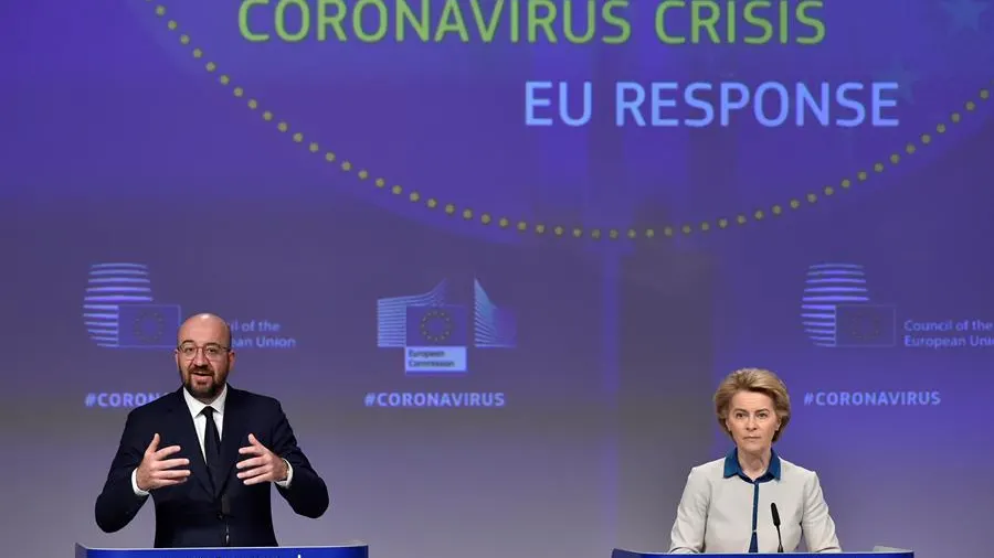 La presidenta de la Comisión Europea, Ursula von der Leyen y el presidente del Consejo, Charles Michel.