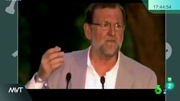 Fragmento del polémico vídeo que muestra discursos de Rajoy como ejemplo de incoherencia