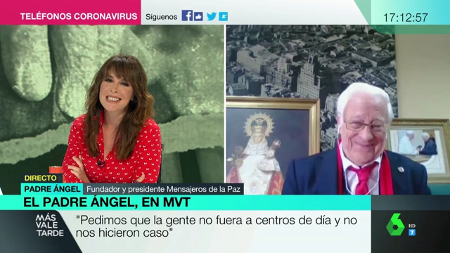 El mensaje del padre Ángel a la sociedad: "Somos tontos, nos ha hecho falta una pandemia para ser más buenos, pero saldremos de esta" El mensaje del padre Ángel a la sociedad: "Somos tontos, nos ha hecho falta una pandemia para ser más buenos, pero saldremos de esta"