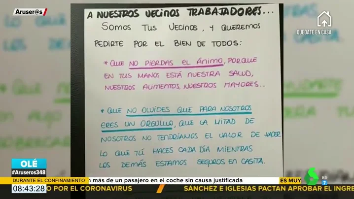 El cartel de apoyo a los que luchan contra el coronavirus El cartel de apoyo a los que luchan contra el coronavirus
