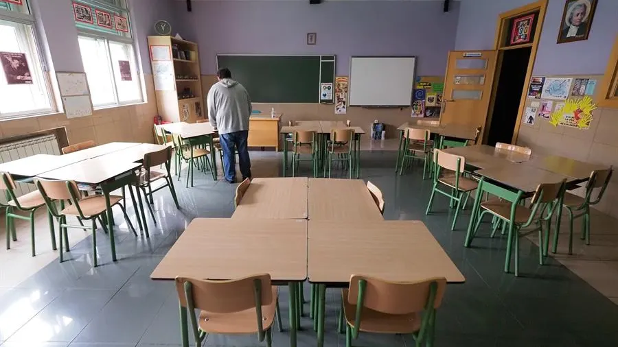 Aula vacía en un colegio