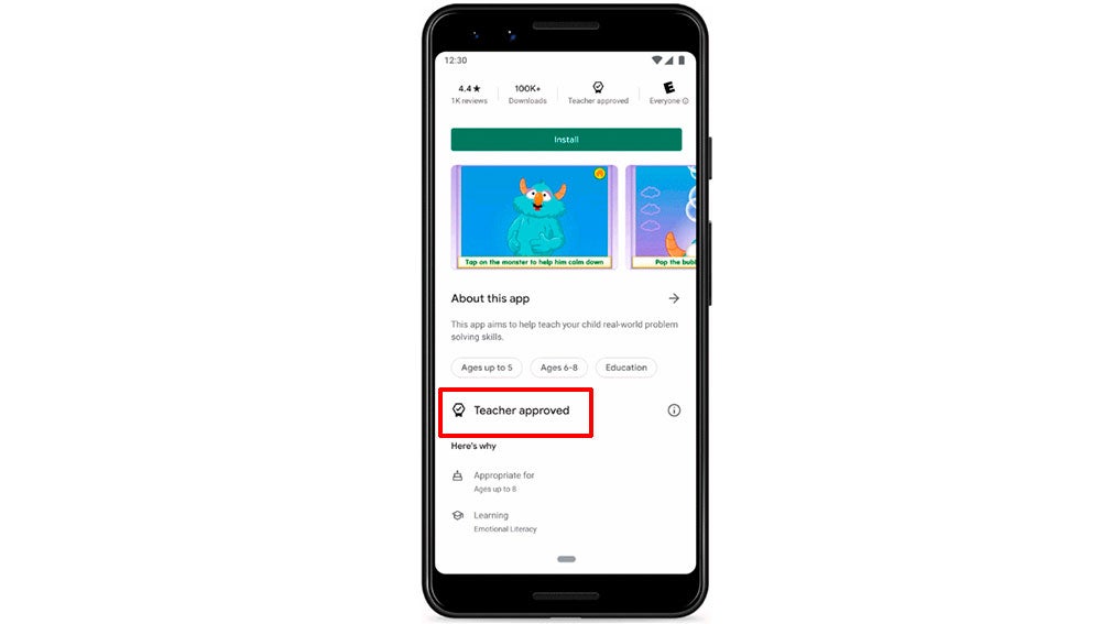 El nuevo sello en la información de una app