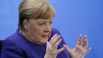 La canciller alemana, Angela Merkel, durante una comparecencia