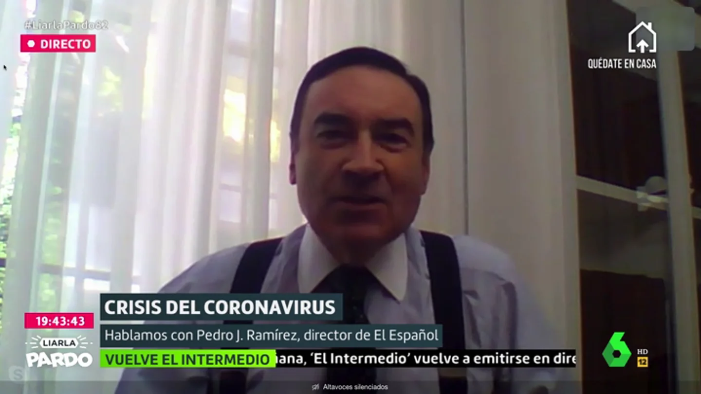 Pedro J. Ramírez: "Me preocupan los planes de Sánchez, hay mucho autoritarismo y poco conocimiento" Pedro J. Ramírez: "Me preocupan los planes de Sánchez, hay mucho autoritarismo y poco conocimiento"