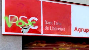 Imagen de la sede del PSC en Sant Feliu de Llobregat