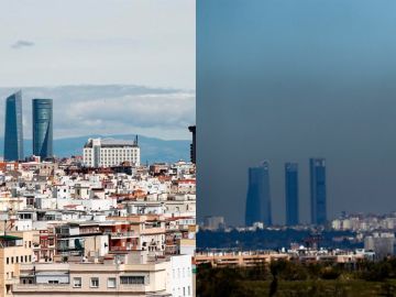 El cielo de Madrid limpio durante el confinamiento El cielo de Madrid limpio durante el confinamiento