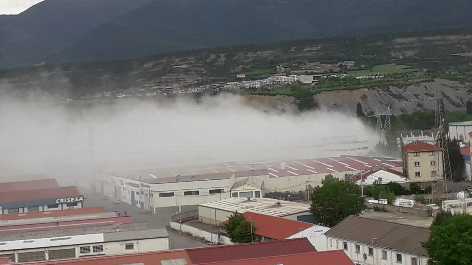 Un incendio en una planta química de una imagen de archivo.