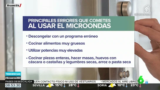 Estos son los principales errores que cometes al usar el microondas y que deberías corregir Estos son los principales errores que cometes al usar el microondas y que deberías corregir