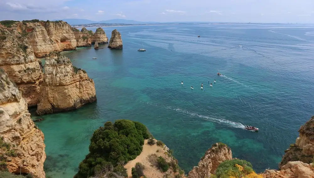Espectacular panorámica de la costa del Algarve Espectacular panorámica de la costa del Algarve