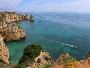 Espectacular panorámica de la costa del Algarve Espectacular panorámica de la costa del Algarve