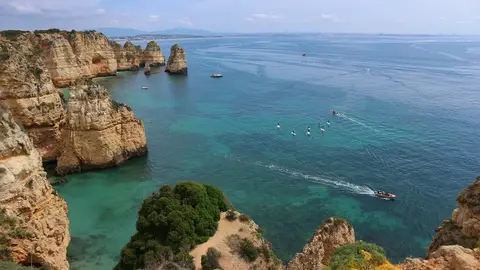 Espectacular panorámica de la costa del Algarve Espectacular panorámica de la costa del Algarve