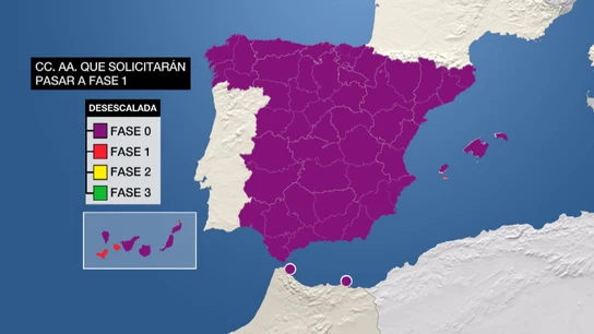 Desescalada: estas son las CCAA que han pedido el cambio a la fase 1 Desescalada: estas son las CCAA que han pedido el cambio a la fase 1