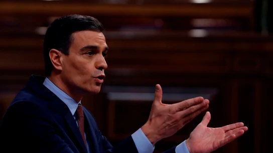 Pedro Sánchez durante el debate sobre la prórroga del estado de alarma Pedro Sánchez durante el debate sobre la prórroga del estado de alarma