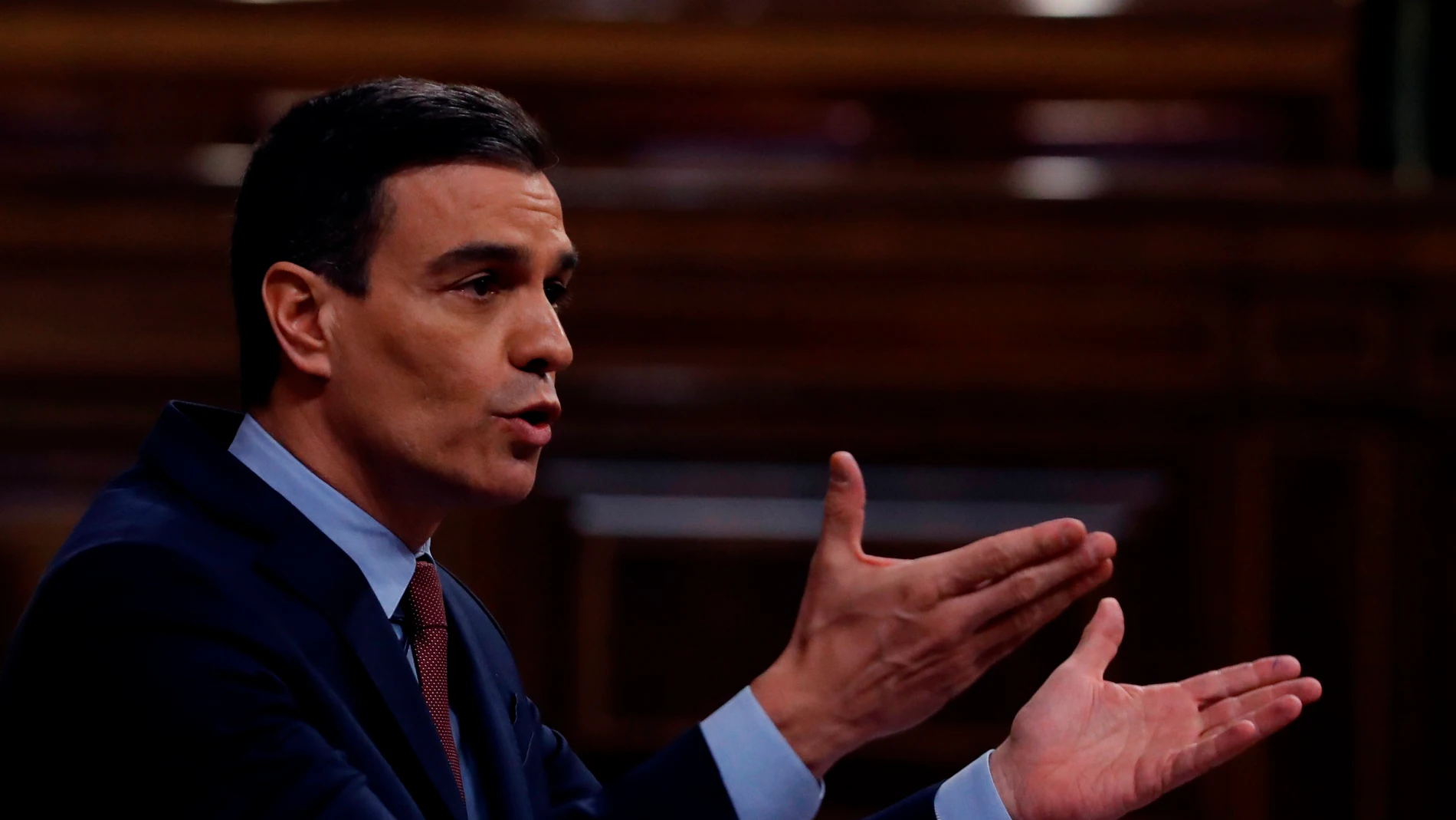 Pedro Sánchez durante el debate sobre la prórroga del estado de alarma