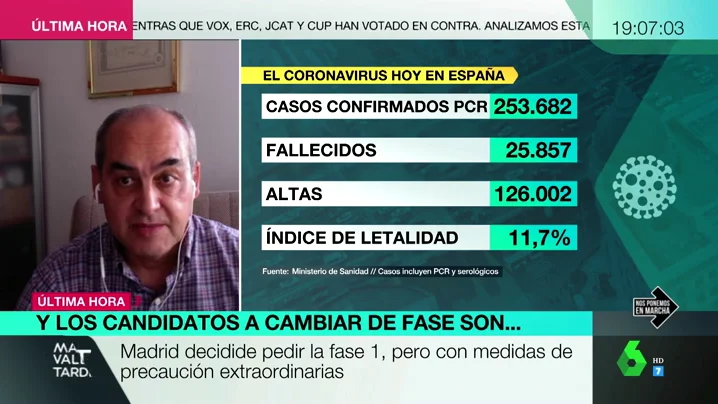 Almirante, jefe de Enfermedades Infecciosas del Vall d'Hebron: "Estamos trabajando dos medicamentos bastante esperanzadores"