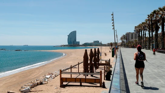 Imagen de recurso de la playa de Barcelona Imagen de recurso de la playa de Barcelona