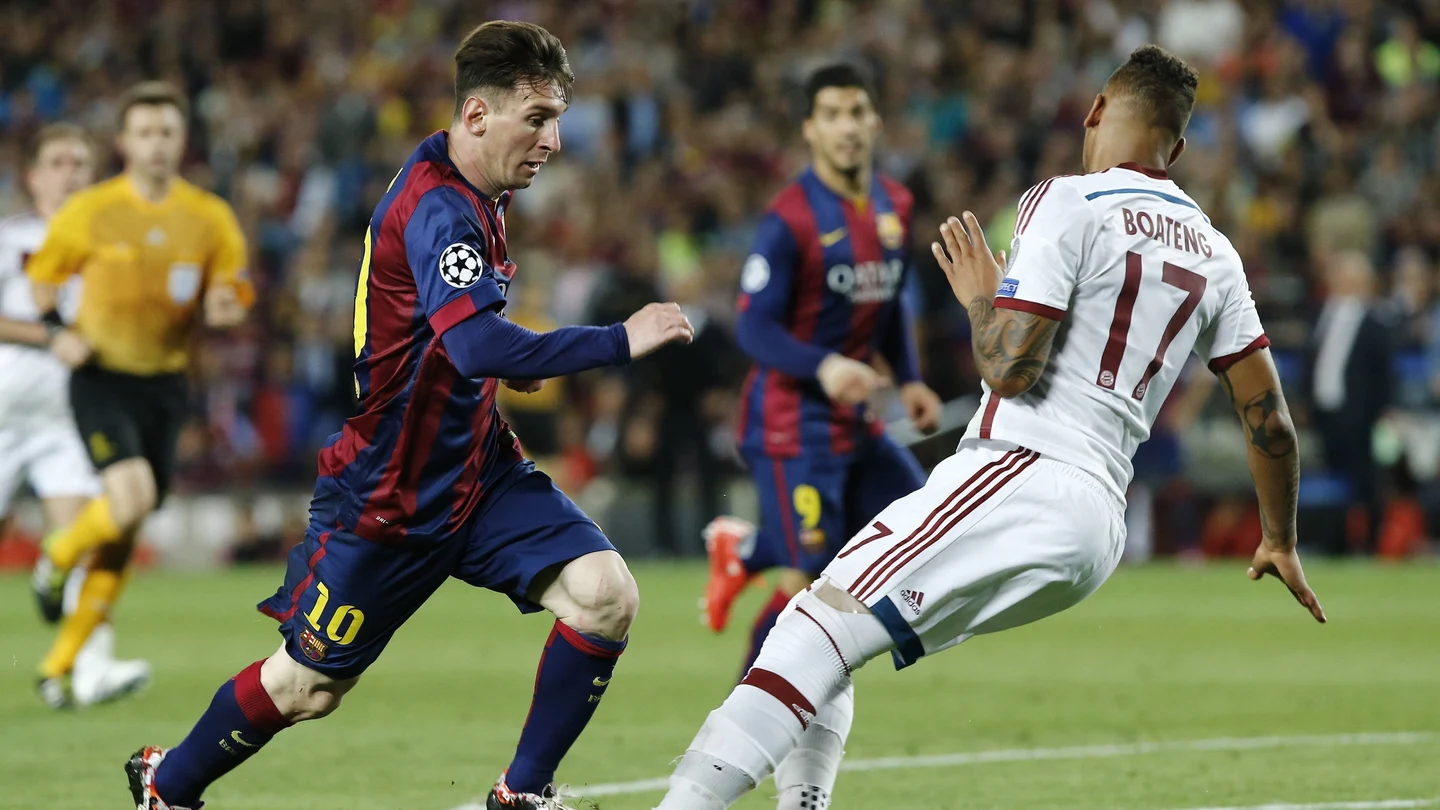 Leo Messi y Jerome Boateng Leo Messi y Jerome Boateng