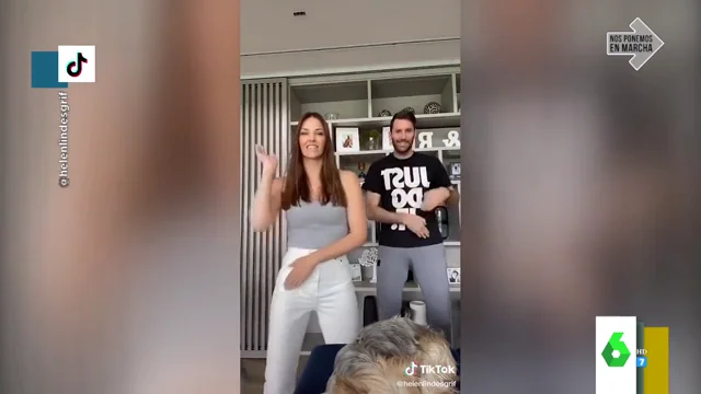 Cuando Helen Lindes intenta que Rudy Fernández tenga el flow de Rosalía: estos son sus mejores bailes en Tik Tok