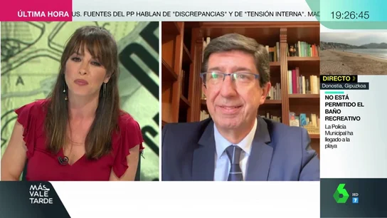 Juan Marín: "Pedro Sánchez tiene que saber que el estado de alarma no va a durar mucho más" Juan Marín: "Pedro Sánchez tiene que saber que el estado de alarma no va a durar mucho más"