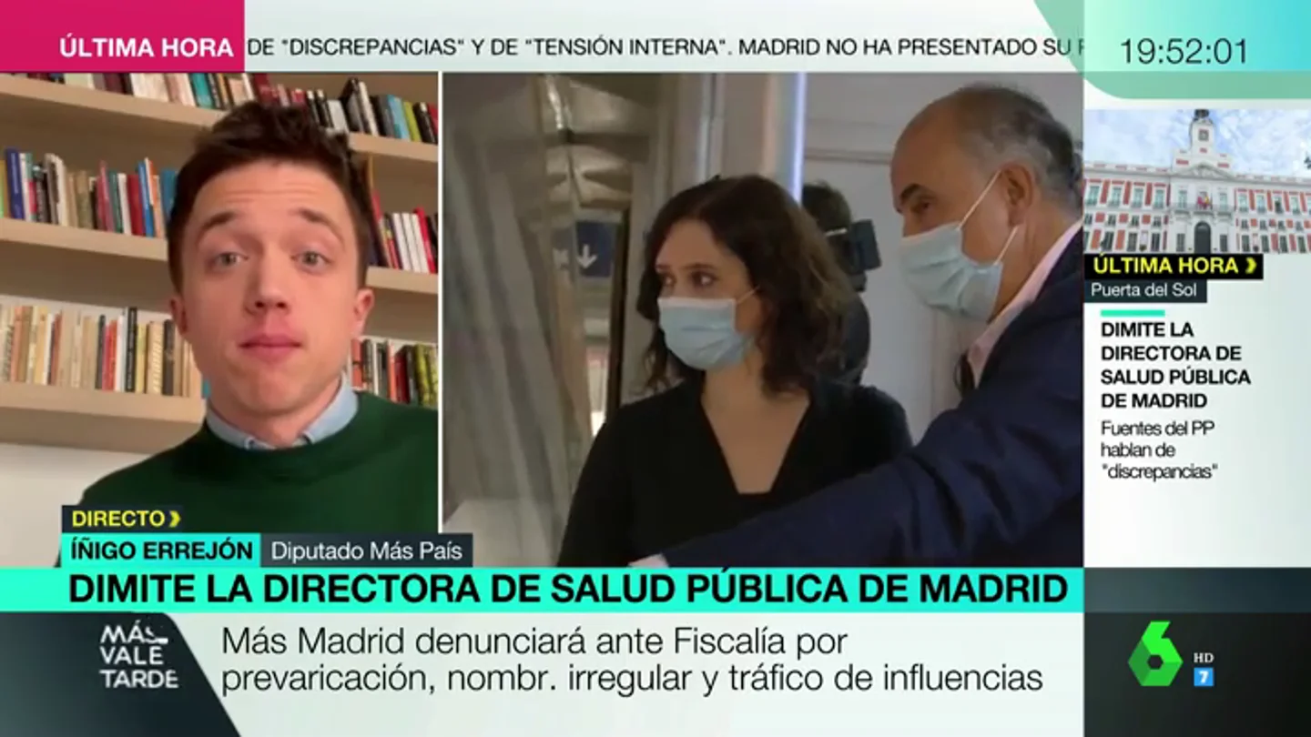 Errejón: "Ahora la experta a la que se le pide el informe dice que no firma porque no se responsabiliza y acaba dimitiendo" Errejón: "Ahora la experta a la que se le pide el informe dice que no firma porque no se responsabiliza y acaba dimitiendo"