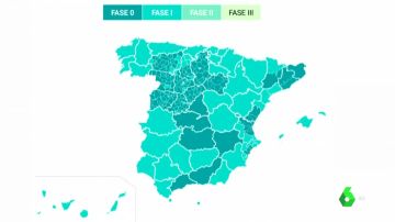 Las fases de la desescalada por provincias y territorios