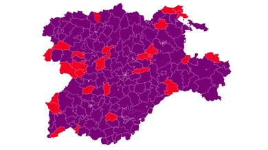 Mapa de las fases en los territorios de Castilla y León Mapa de las fases en los territorios de Castilla y León