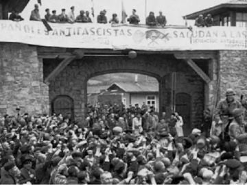 Imagen de la liberación de Mauthausen, el 5 de mayo de 1945 Imagen de la liberación de Mauthausen, el 5 de mayo de 1945